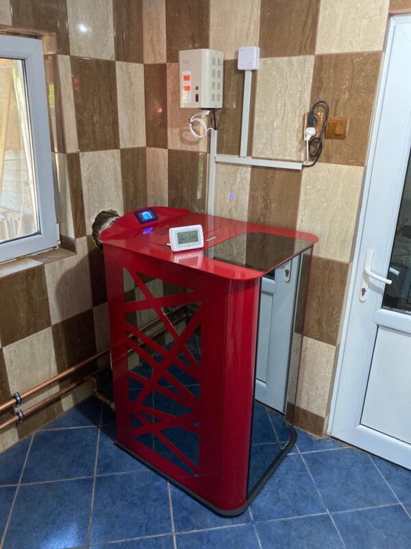 Termosemineu pe peleti Exotic 25 KW Rosu - imagine 7