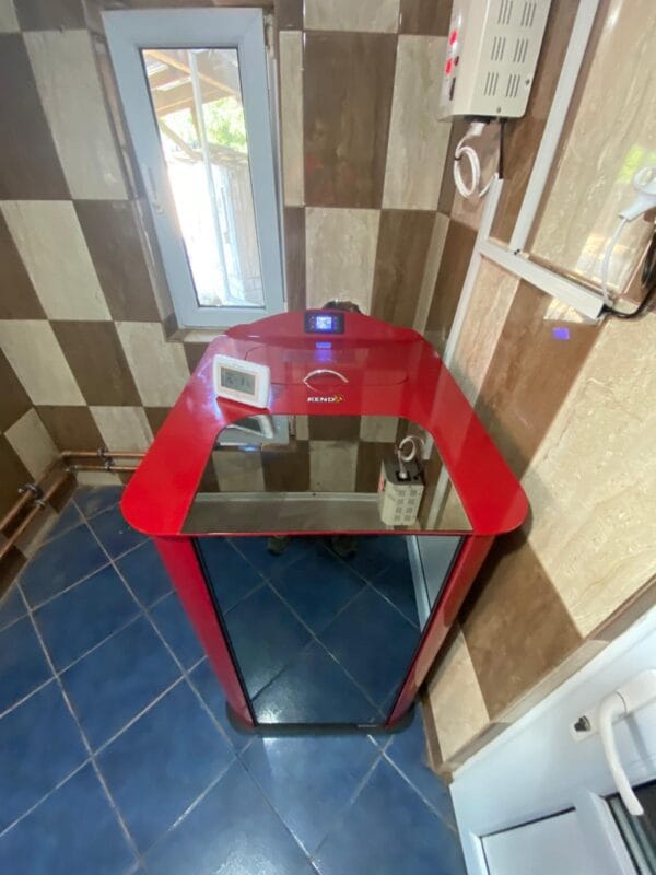Termosemineu pe peleti Exotic 25 KW Rosu - imagine 6
