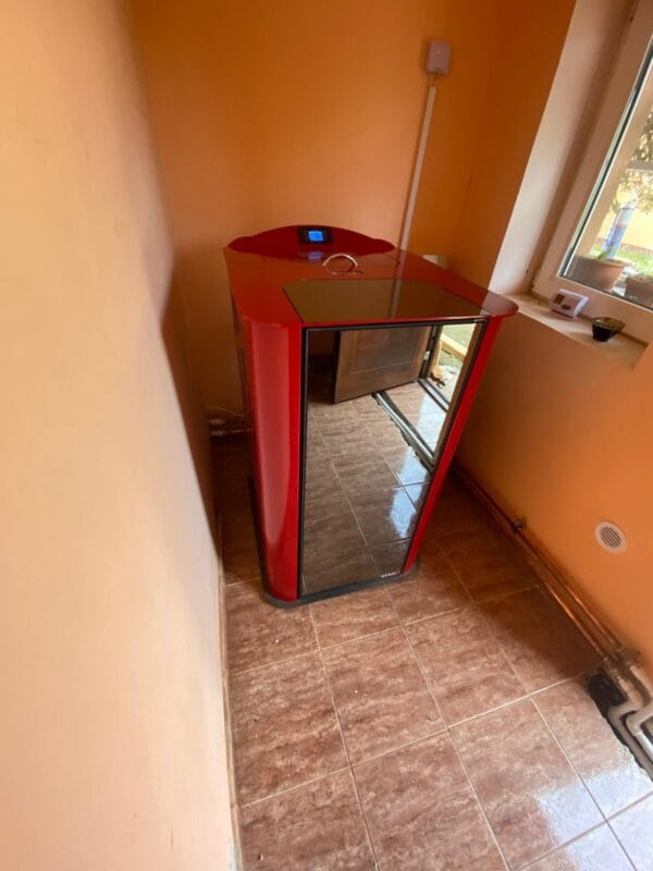 Termosemineu pe peleti Exotic 25 KW Rosu - imagine 12