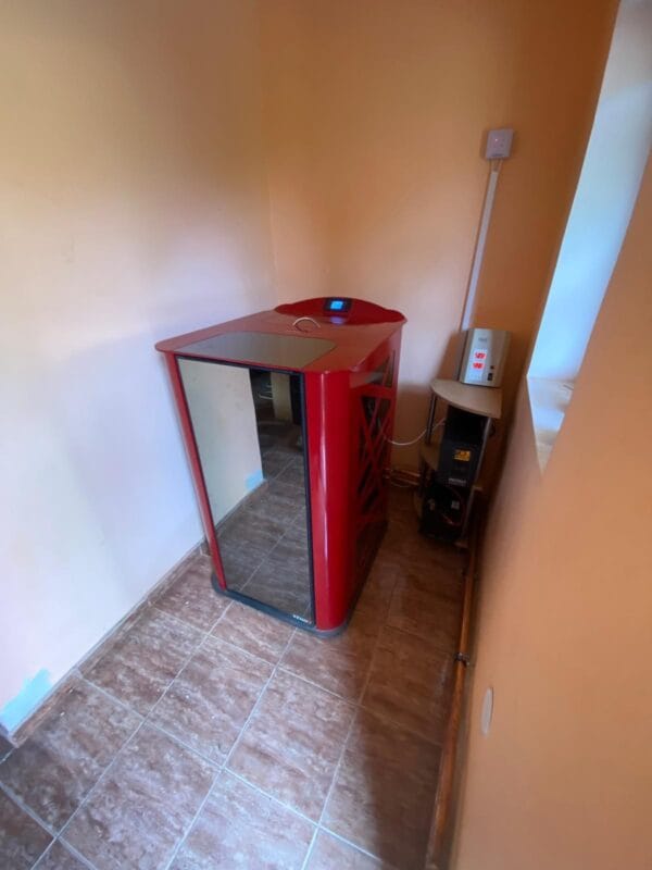 Termosemineu pe peleti Exotic 25 KW Rosu - imagine 13