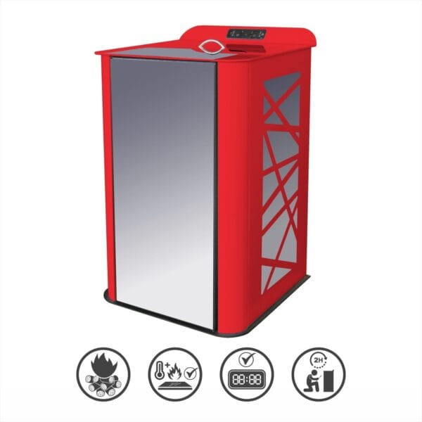 Termosemineu pe peleti Exotic 25 KW Rosu